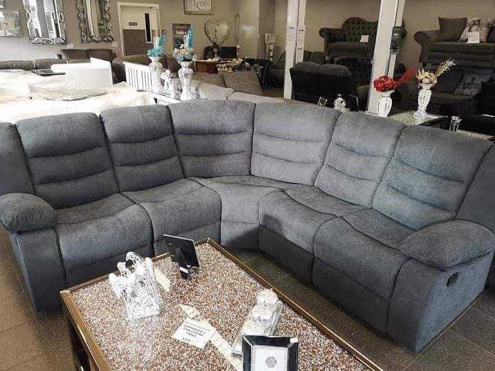 Grey Corner Sofa 6 Seater