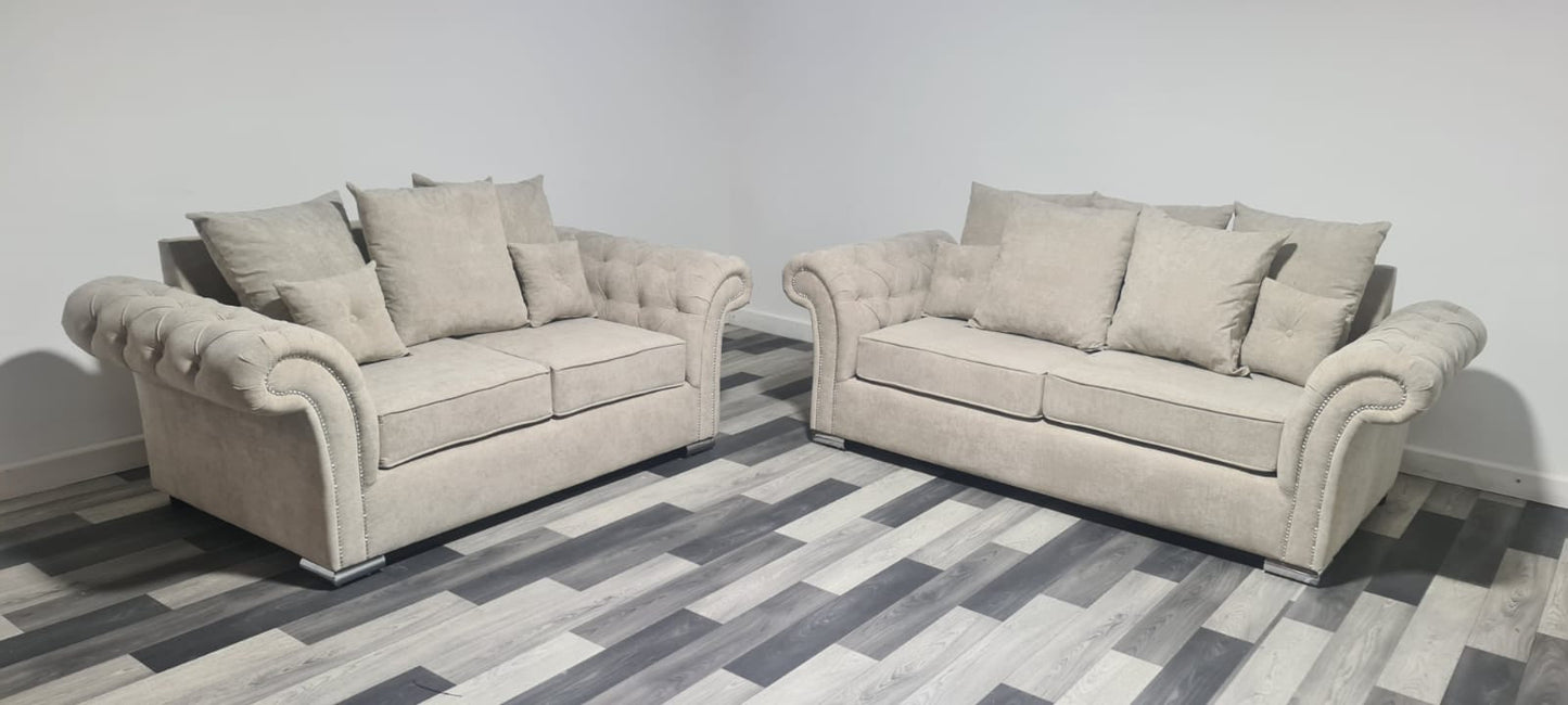 Crofton 3 Seater & 2 Seater - Stone - Fullback