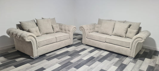 Crofton 3 Seater & 2 Seater - Stone - Fullback