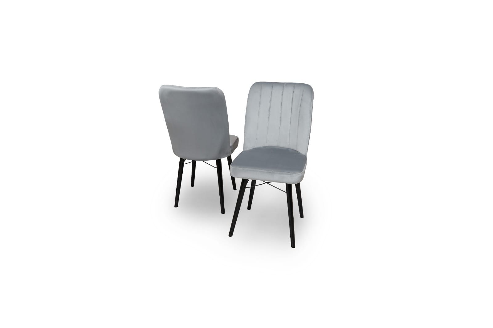 GREY WOODEN DINING TABLE WITH 6 CHAIRS