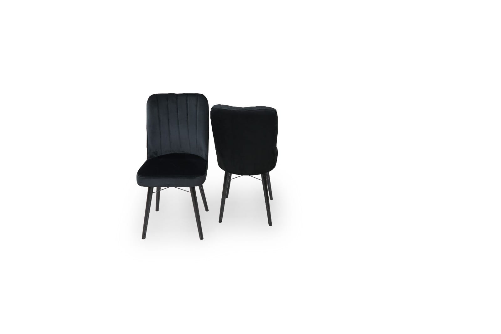 Black Wooden Extendable Dining Table with 6 Chairs