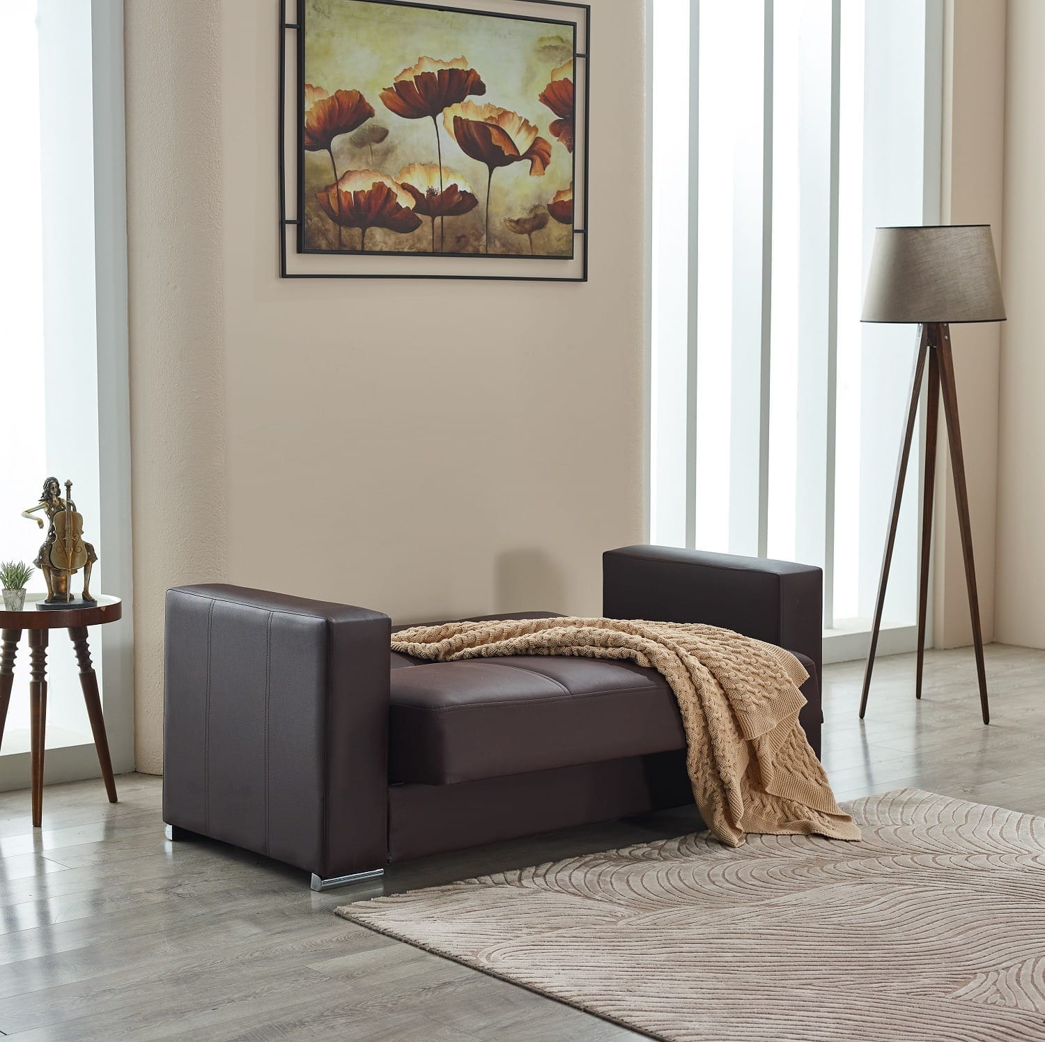 FUTURO 3/2/1 LEATHER SOFA BED