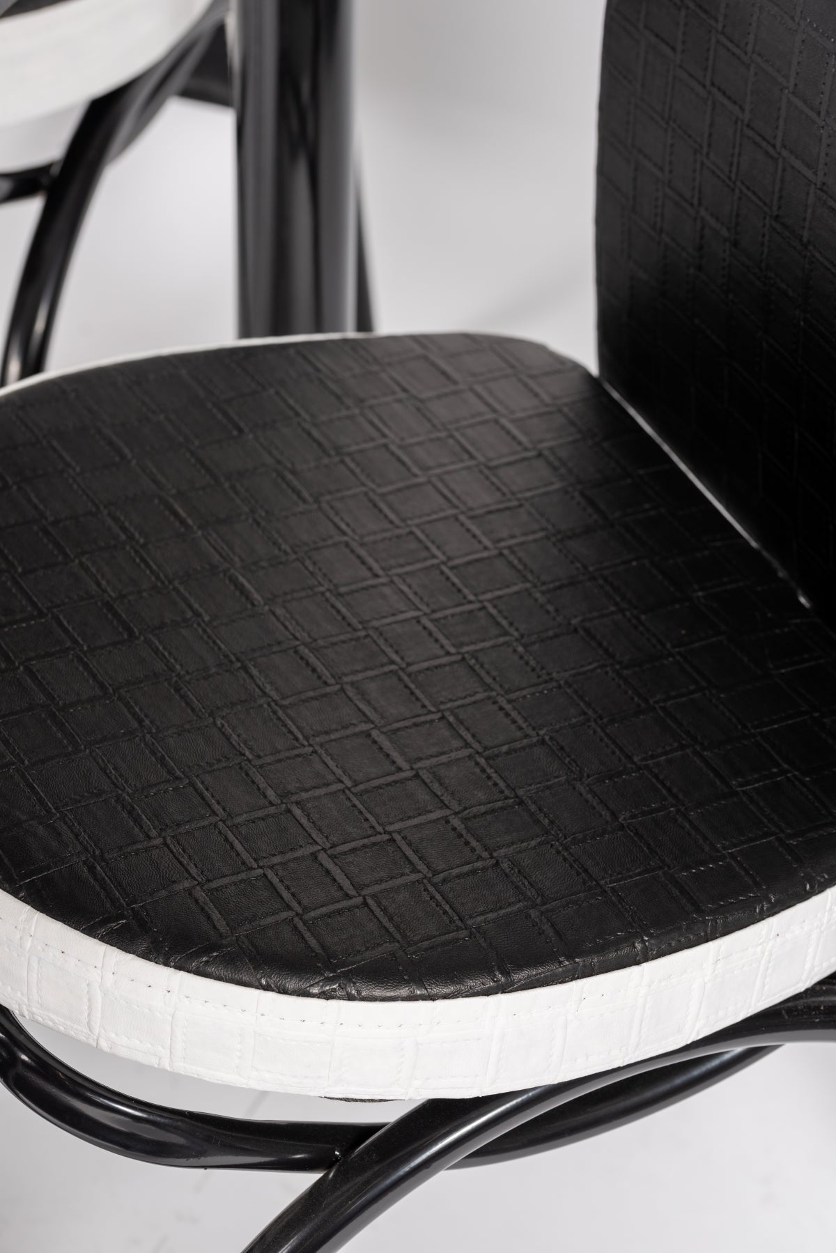 Black Round Dining Table with Four Chairs