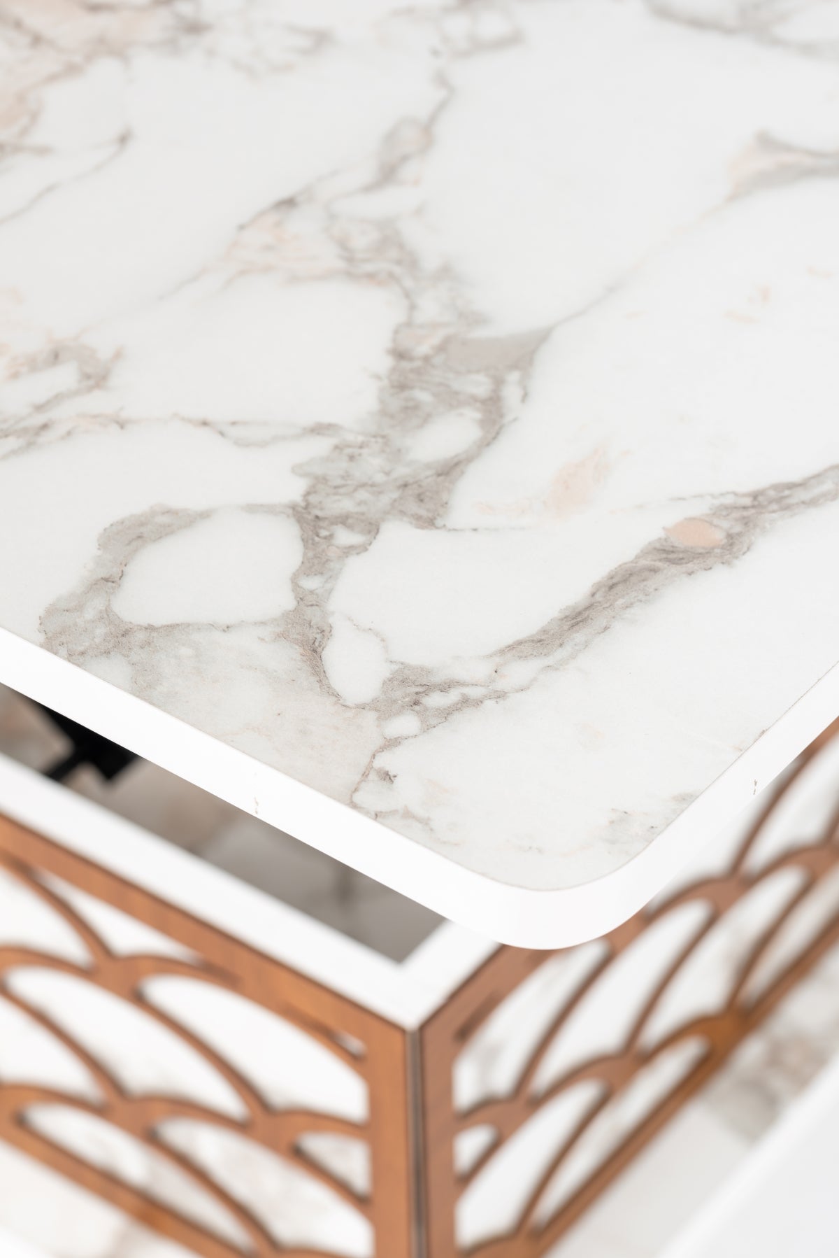 Magic Coffee Table Brown with Marble Effect