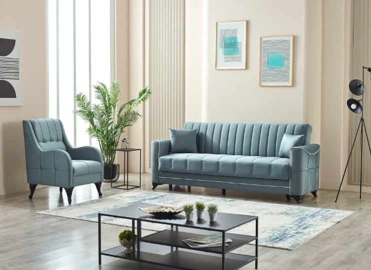ACELYA 3/2/1 SEATER SOFA BED