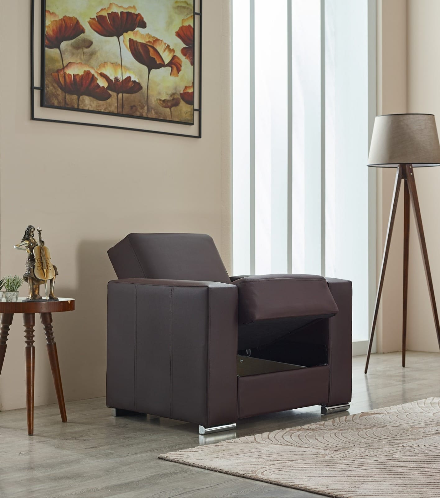 FUTURO 3/2/1 LEATHER SOFA BED