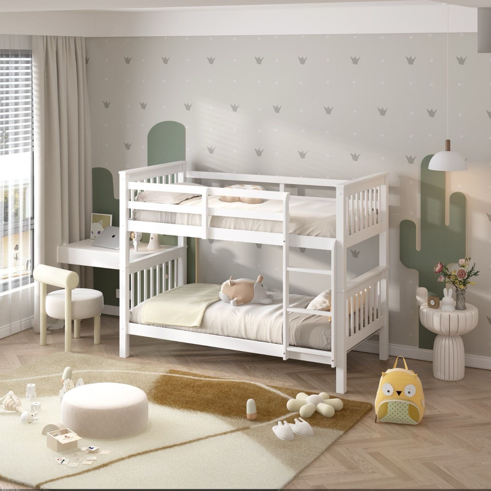SINGLE WOODEN BUNK BED