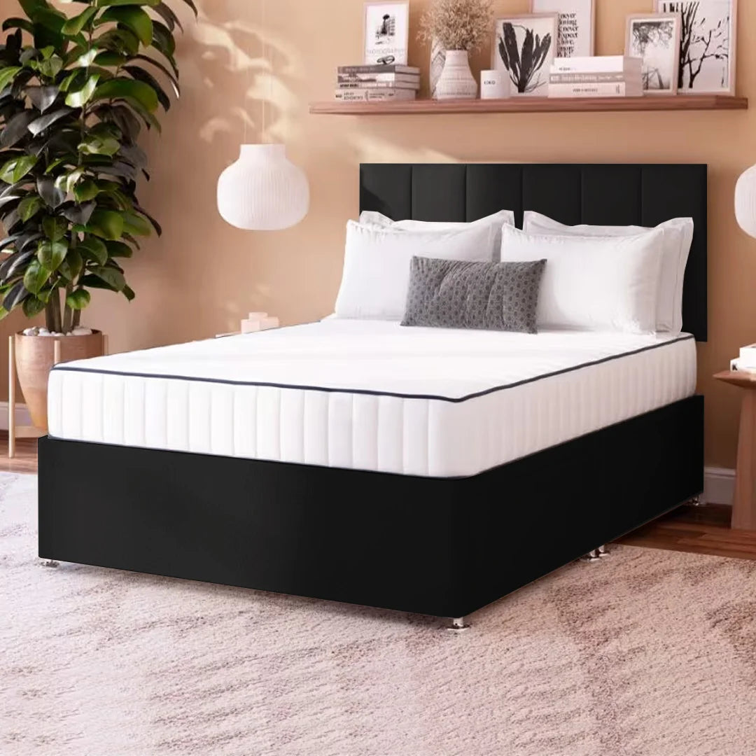 Divan Bed with Mattress with optional Storage – Headboard