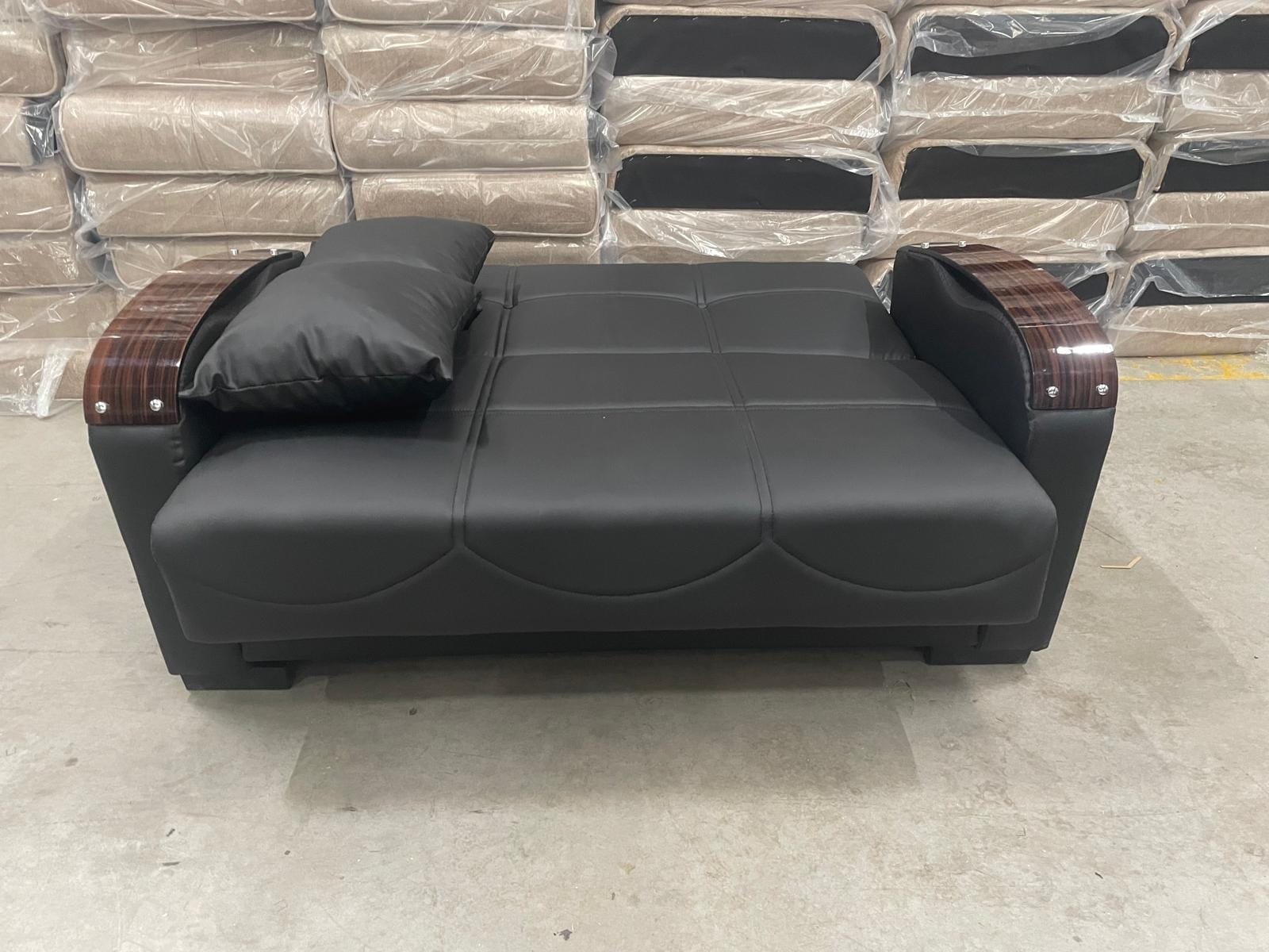LEATHER 3/2/1 SOFA BED