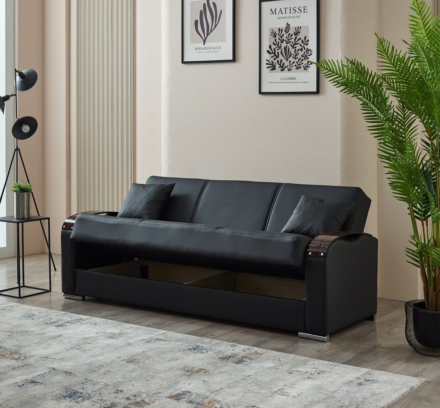 ESILA 3/2/1 LEATHER SOFA BED
