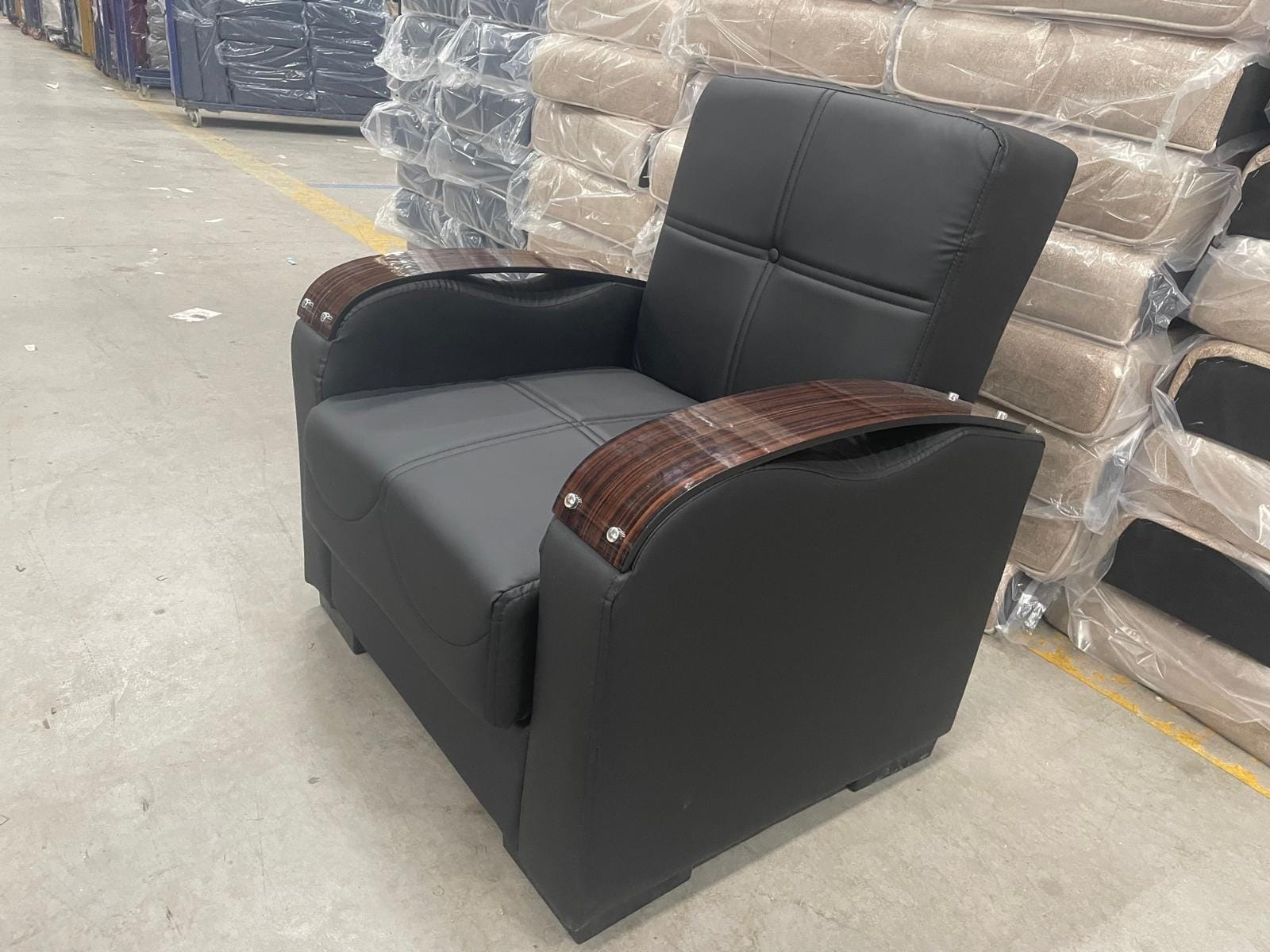 LEATHER 3/2/1 SOFA BED