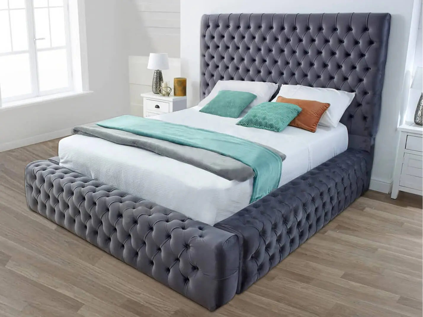 Emma Ambassador Bed Frame with Velvet Upholstery