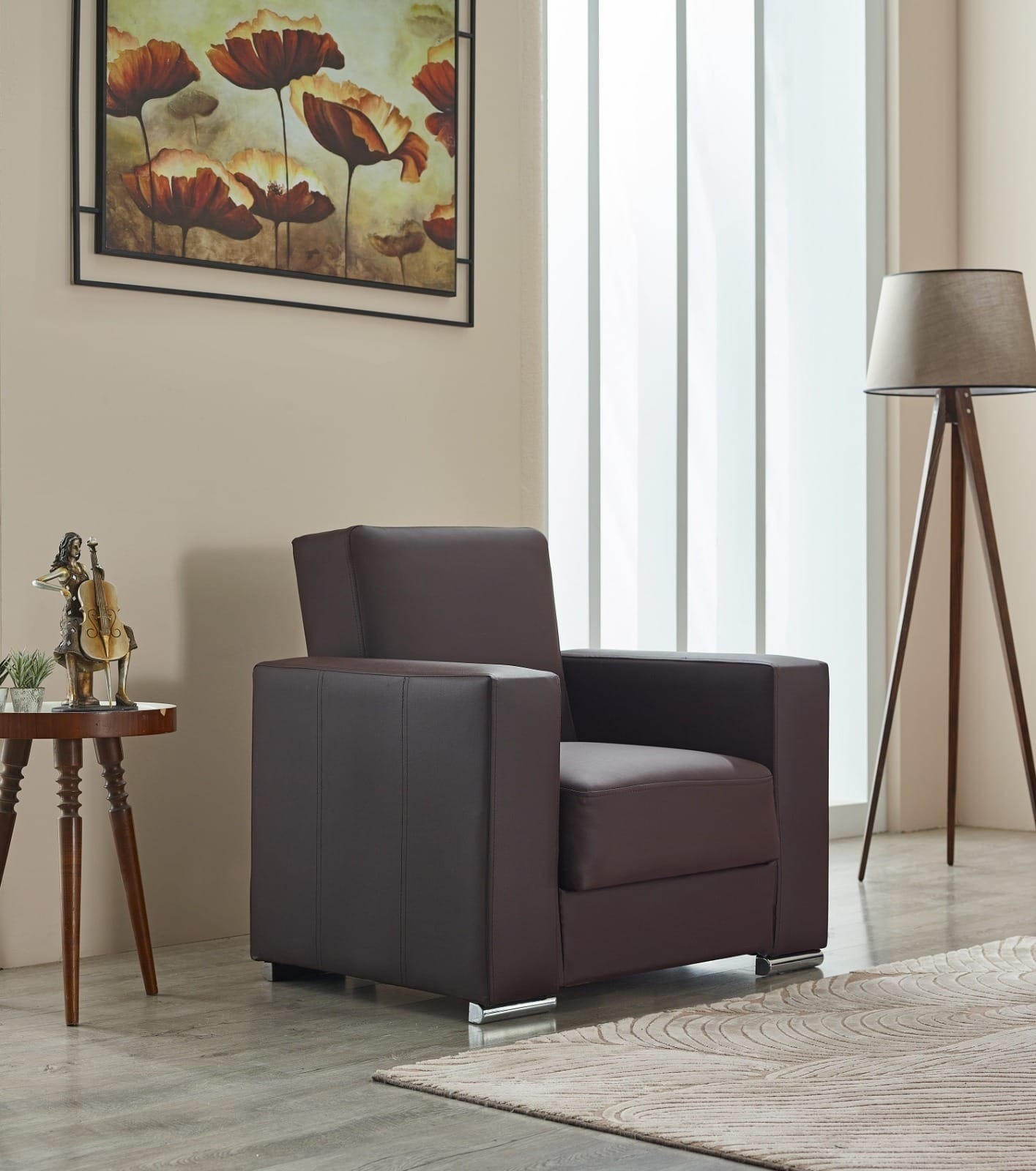 FUTURO 3/2/1 LEATHER SOFA BED