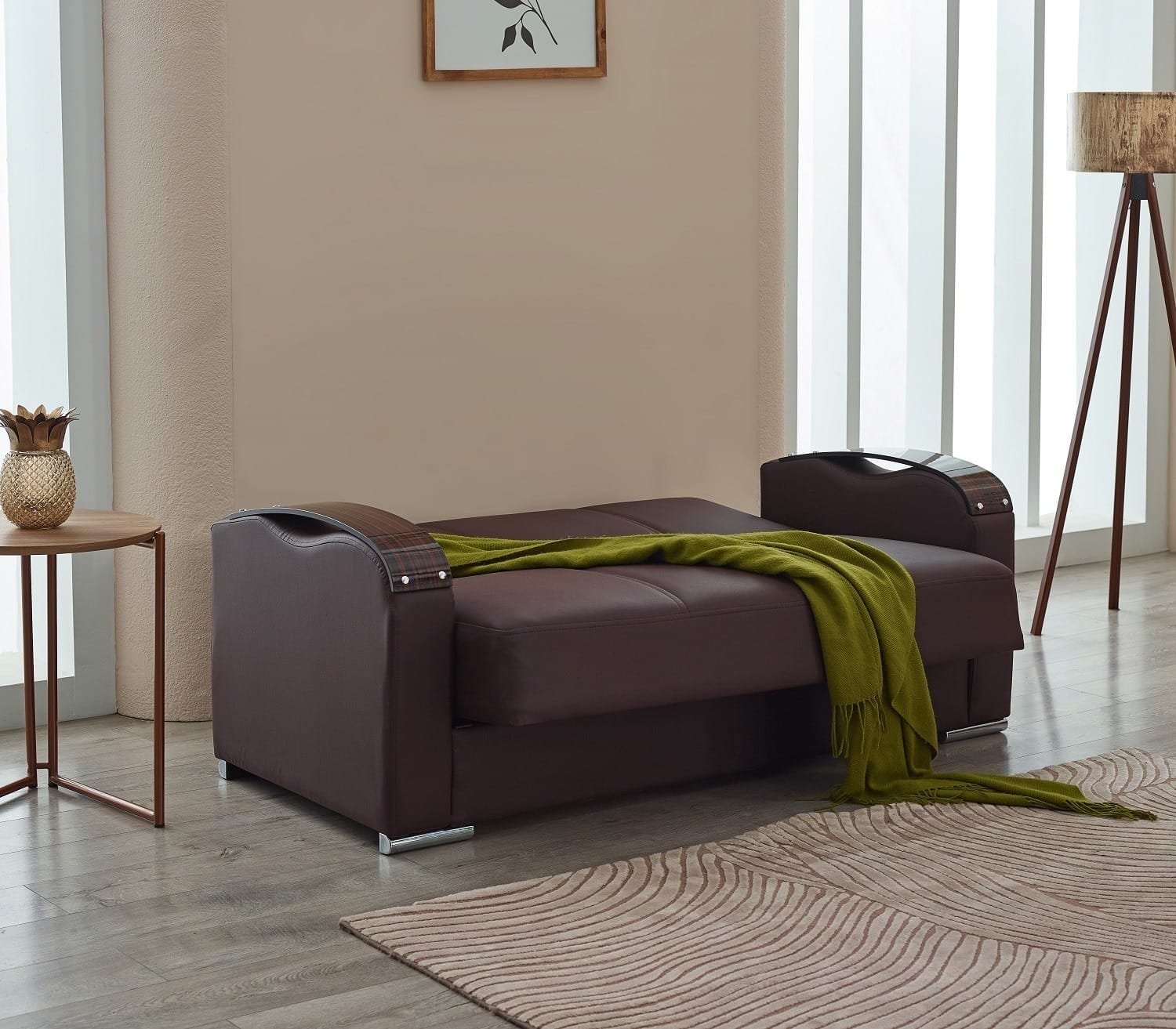 ESILA 3/2/1 LEATHER SOFA BED