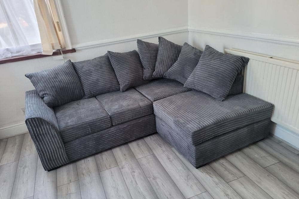 Byron Grey Fabric Left and Right Hand Corner Sofa Collection