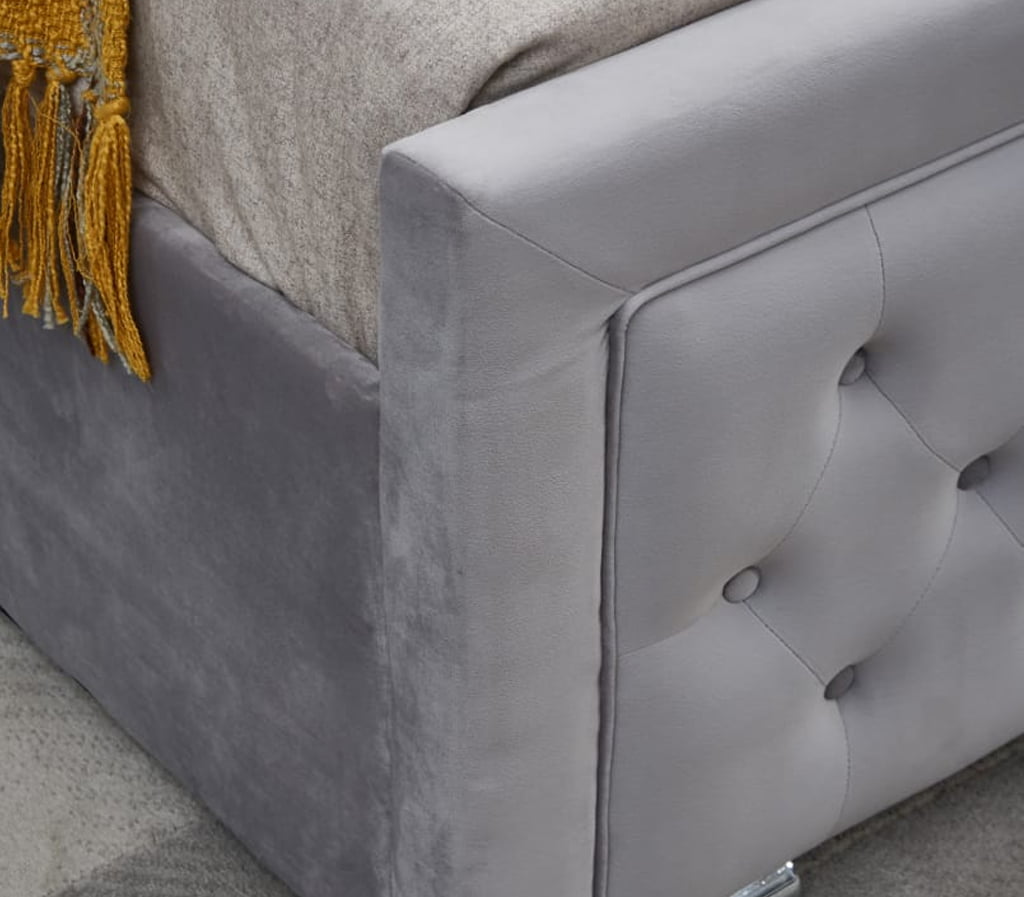 Plush Velvet Heaven Ottoman Storage Bed