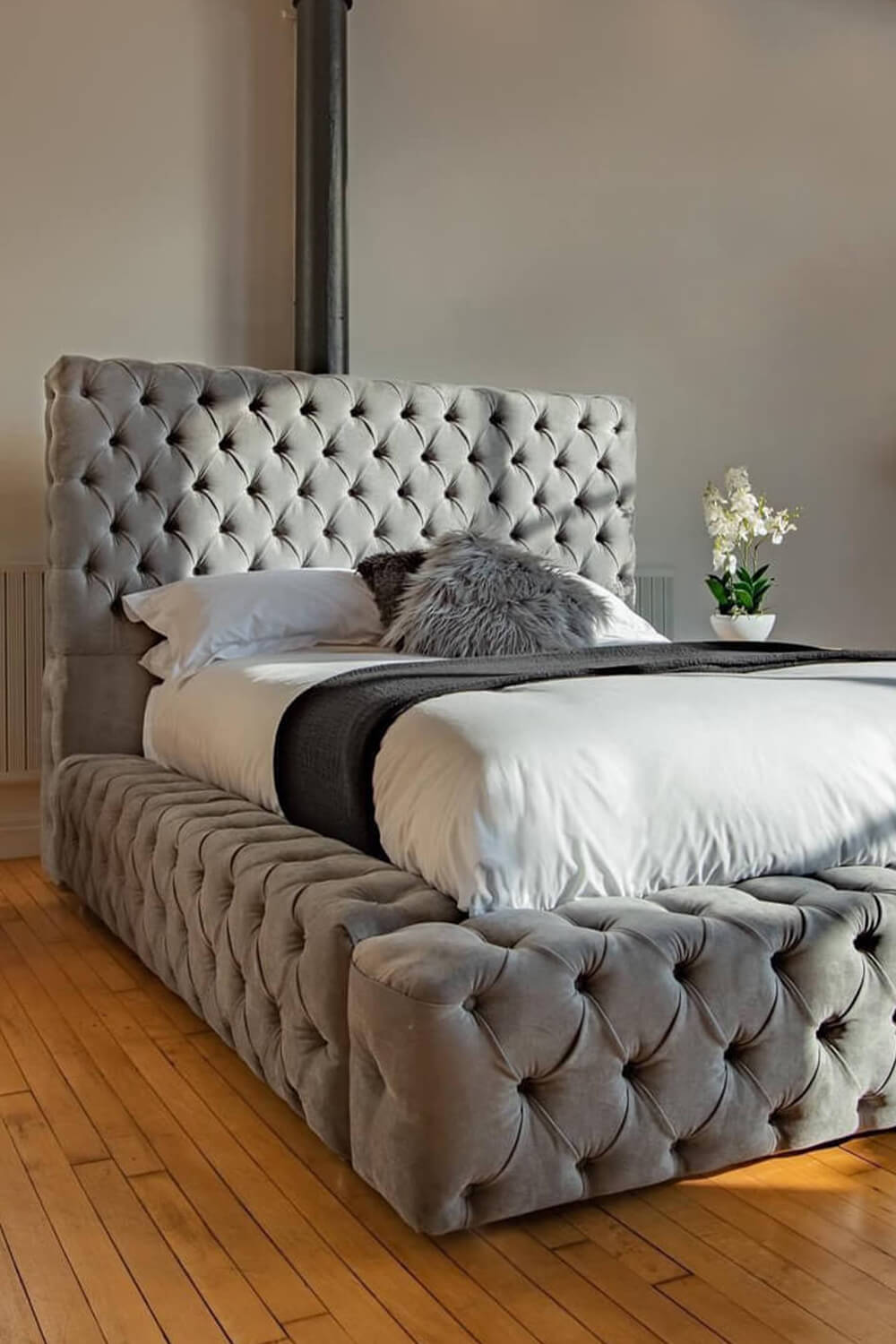 Emma Ambassador Bed Frame with Velvet Upholstery