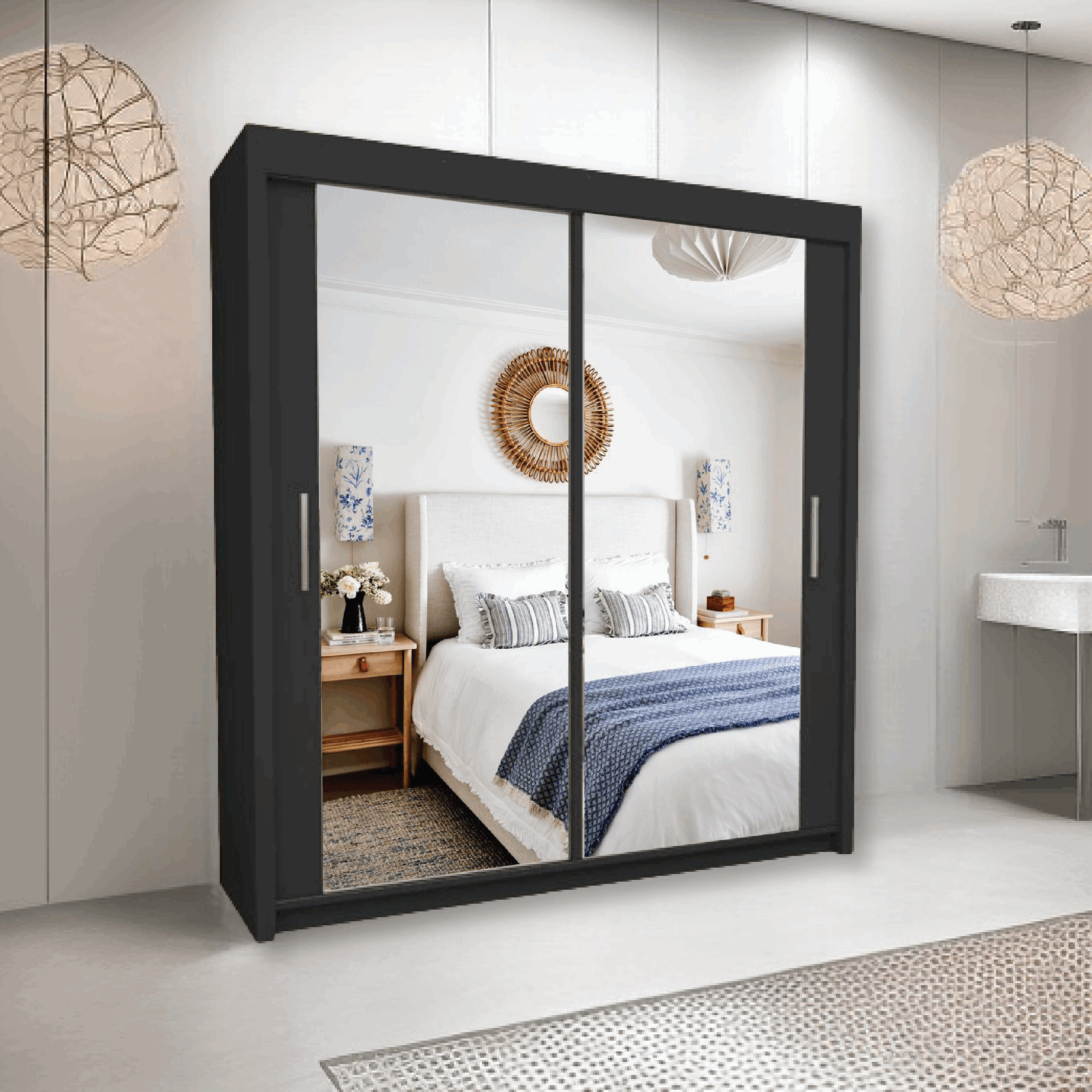 MILAN WARDROBE 100CM/120CM/150CM/180CM/203CM