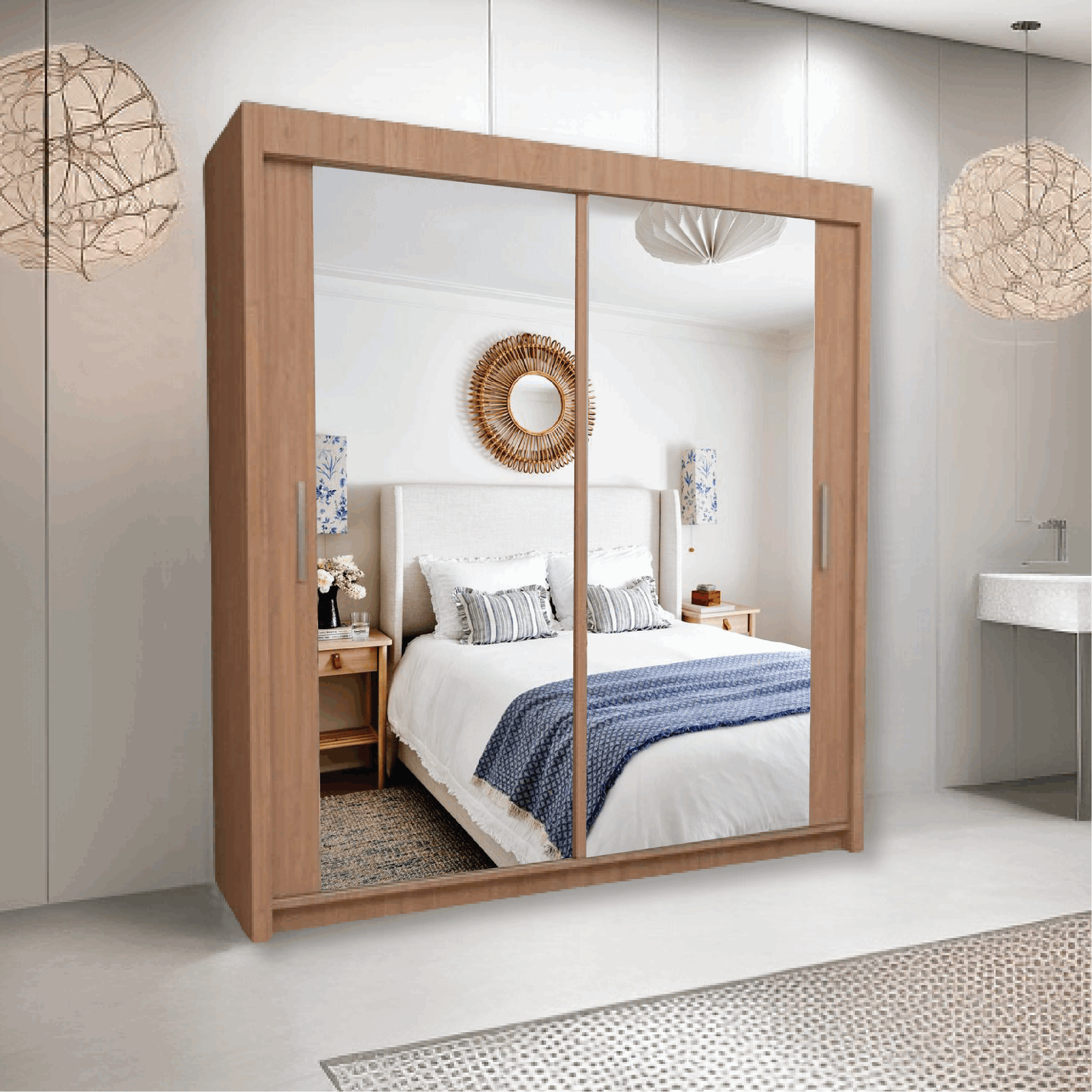 MILAN WARDROBE 100CM/120CM/150CM/180CM/203CM