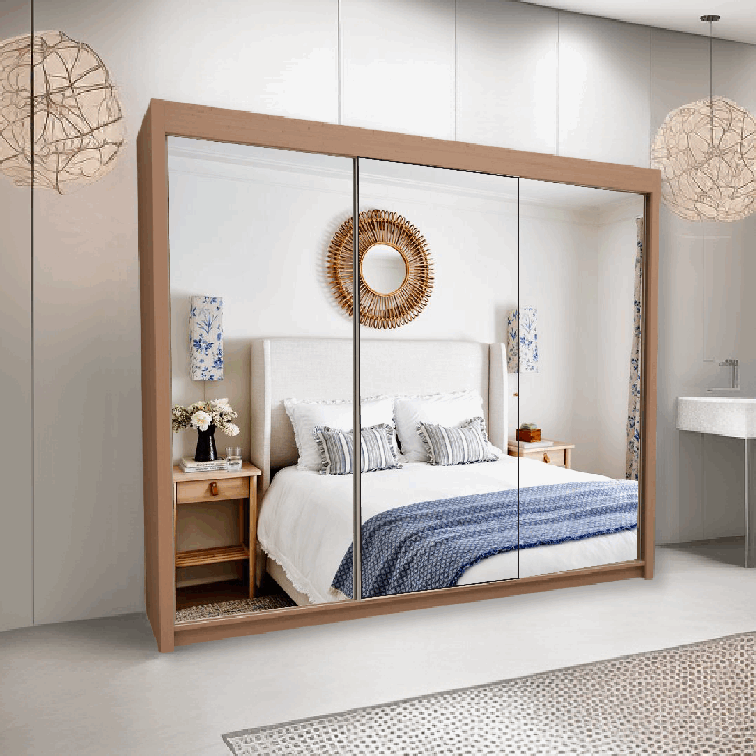 MILAN WARDROBE 100CM/120CM/150CM/180CM/203CM