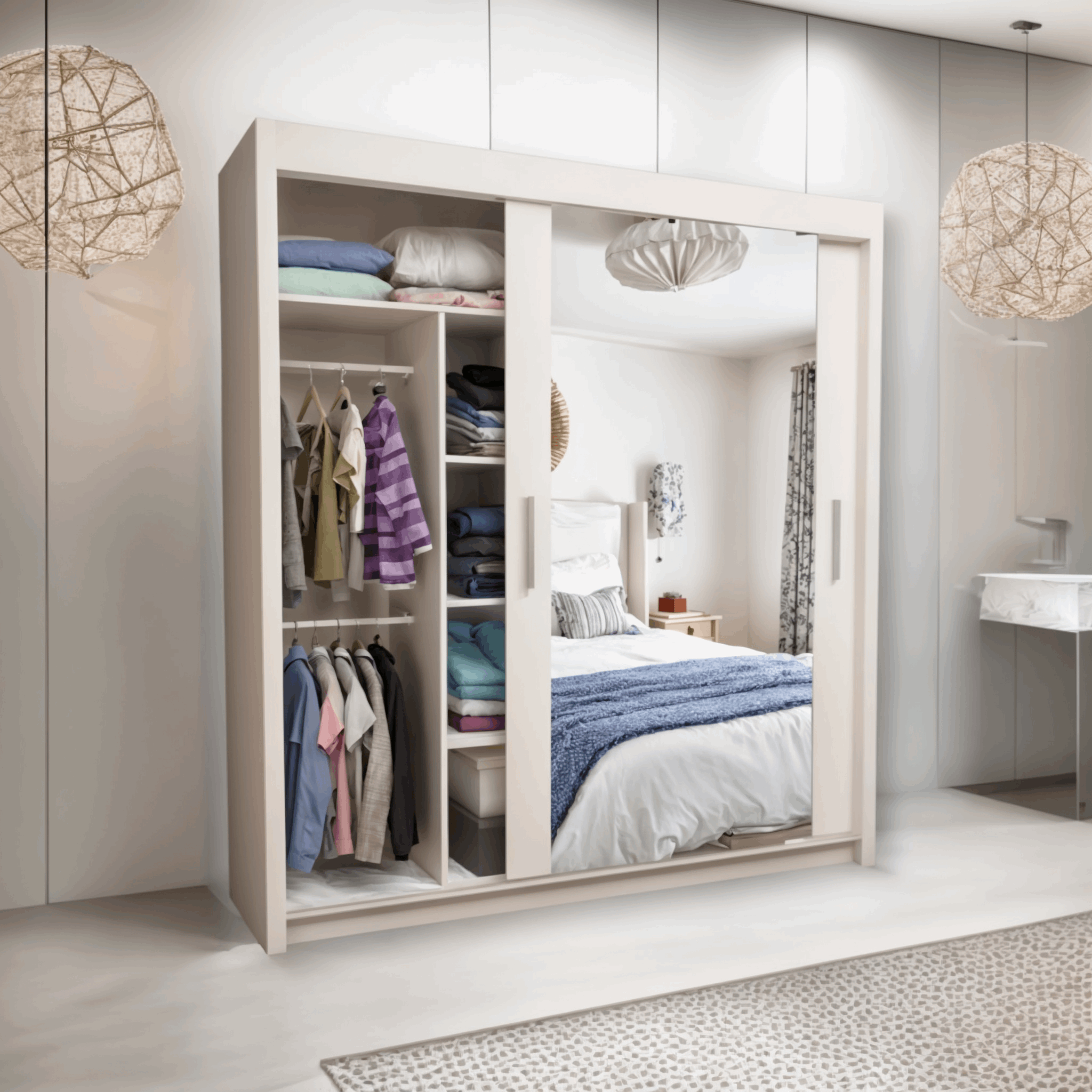 MILAN WARDROBE 100CM/120CM/150CM/180CM/203CM