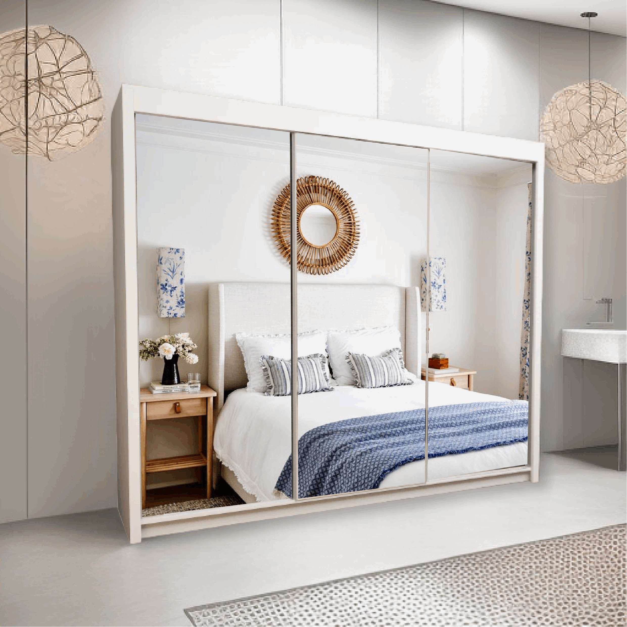 MILAN WARDROBE 100CM/120CM/150CM/180CM/203CM