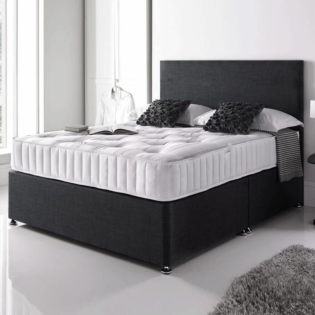 Divan Bed with Mattress with optional Storage – Headboard