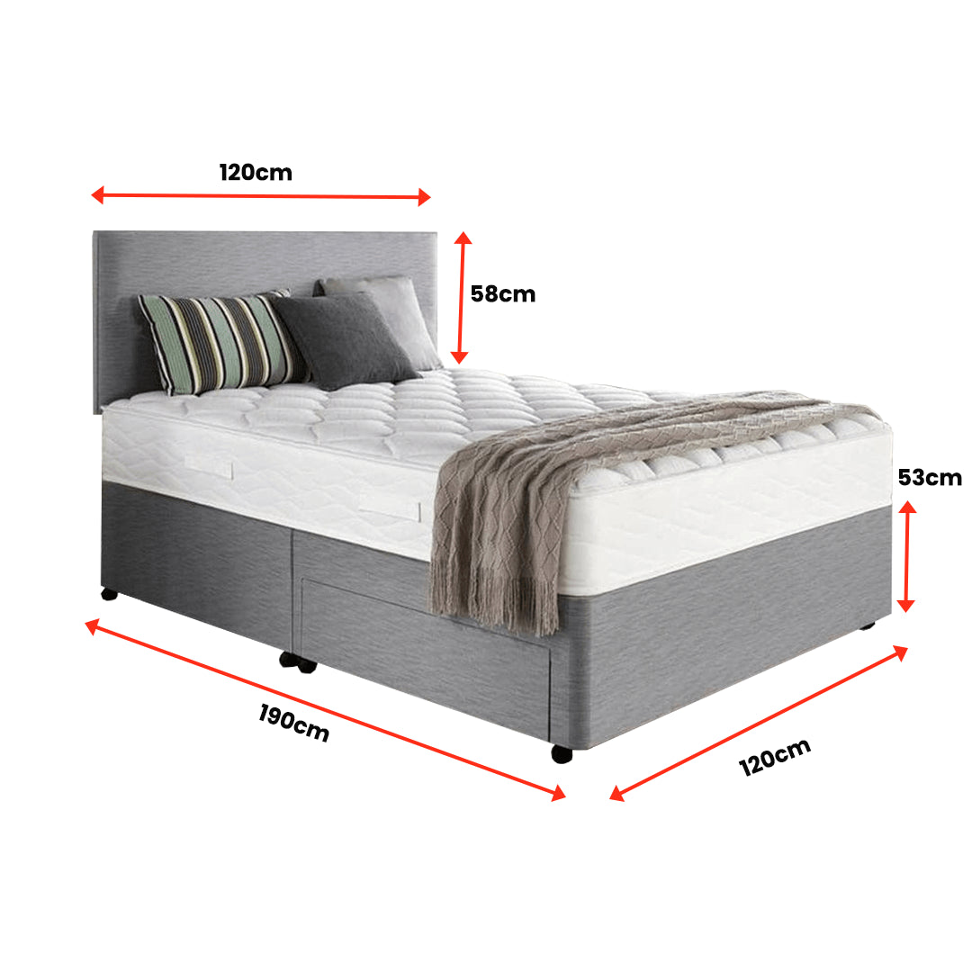 Small Double Divan Bed With Mattress Included