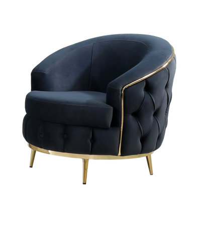 ALMERA Black Velvet with Gold Detailing